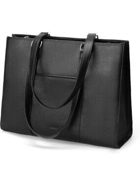Women Z2-black  Leather Shoulder Satchel Laptop Compartment Bag